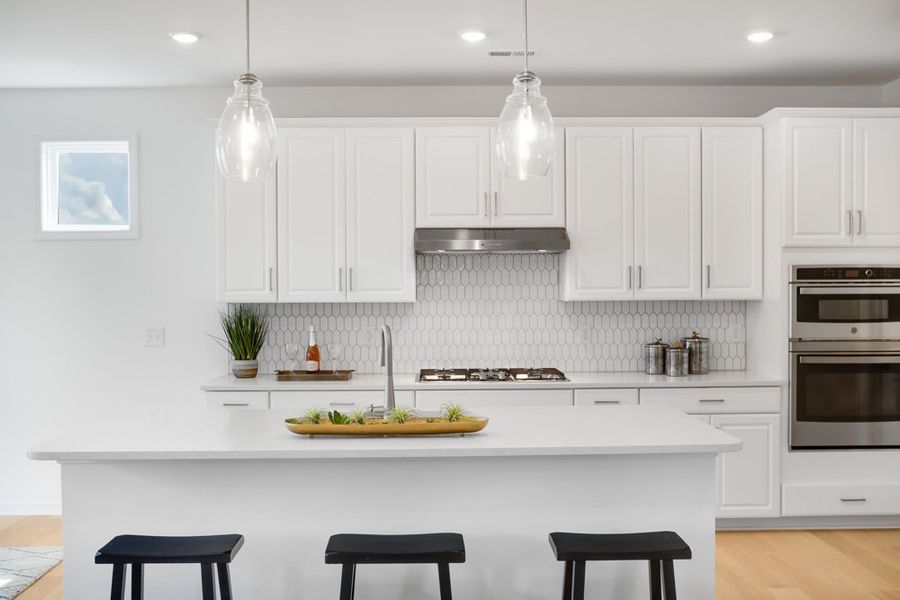 Representative furnished interior of a home built from the Leland by Taylor Morrison in Stafford at Langtree, Mooresville (Image 9).