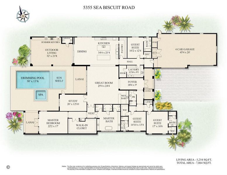 2D floor plan layout of this home in , Palm Beach Gardens, FL (Image 5).