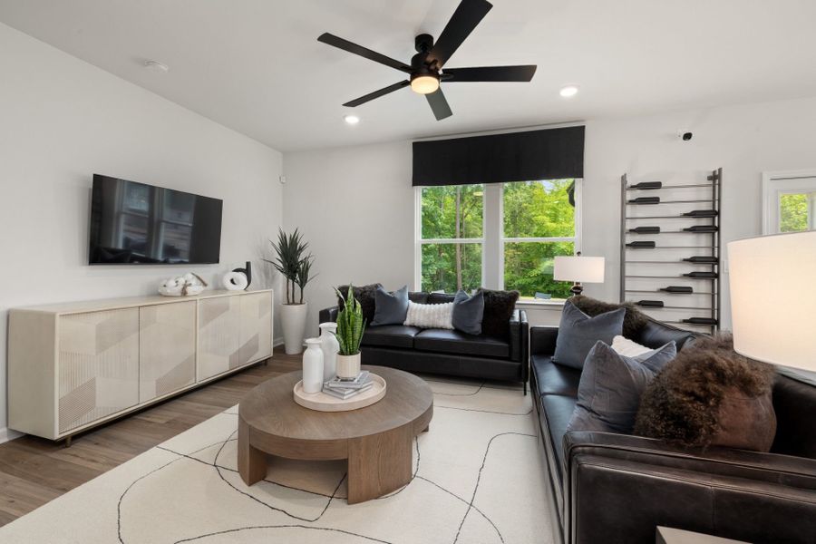 Furnished interior view inside a new home in Cambria, Garner (Image 19). Furnished interior view inside a new home in Cambria, Garner (Image 19).