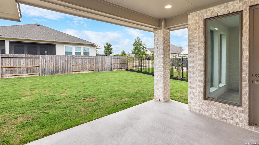 Exterior details and patio area of a home in Veramendi, New Braunfels (Image 3).