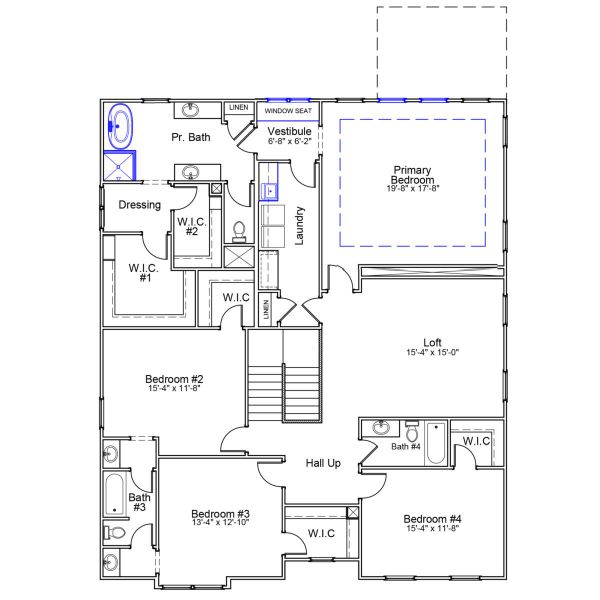 2D floor plan layout of this home in Windsor Forest, Anderson, SC (Image 3).