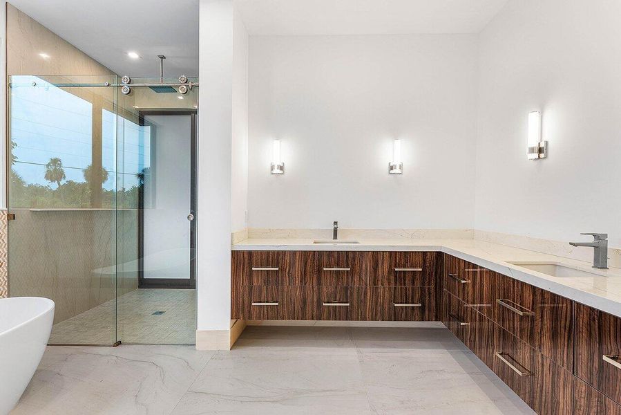 Furnished interior view inside a new home in , Delray Beach (Image 45).