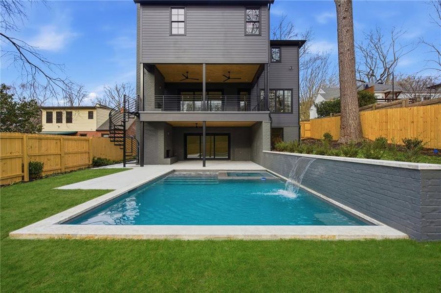 Exterior details and patio area of a home in , Atlanta (Image 32).