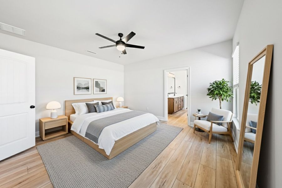 Front exterior of a new home in Young Oaks, Crestview, FL, highlighting curb appeal (Image 15).