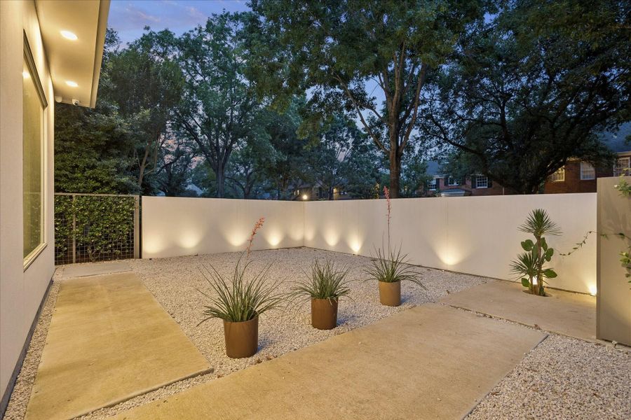 Exterior details and patio area of a home in , Houston (Image 34).