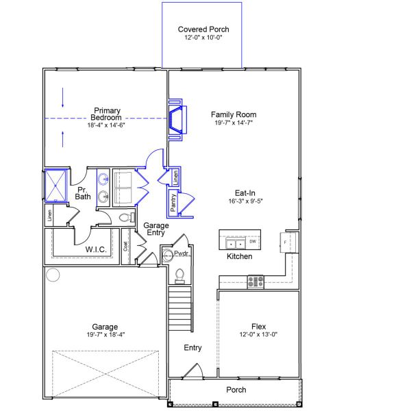 2D floor plan layout of this home in Winston Point, Gilbert, SC (Image 2).