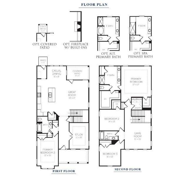 2D floor plan layout of this home in Arbor Village, Matthews, NC (Image 4).