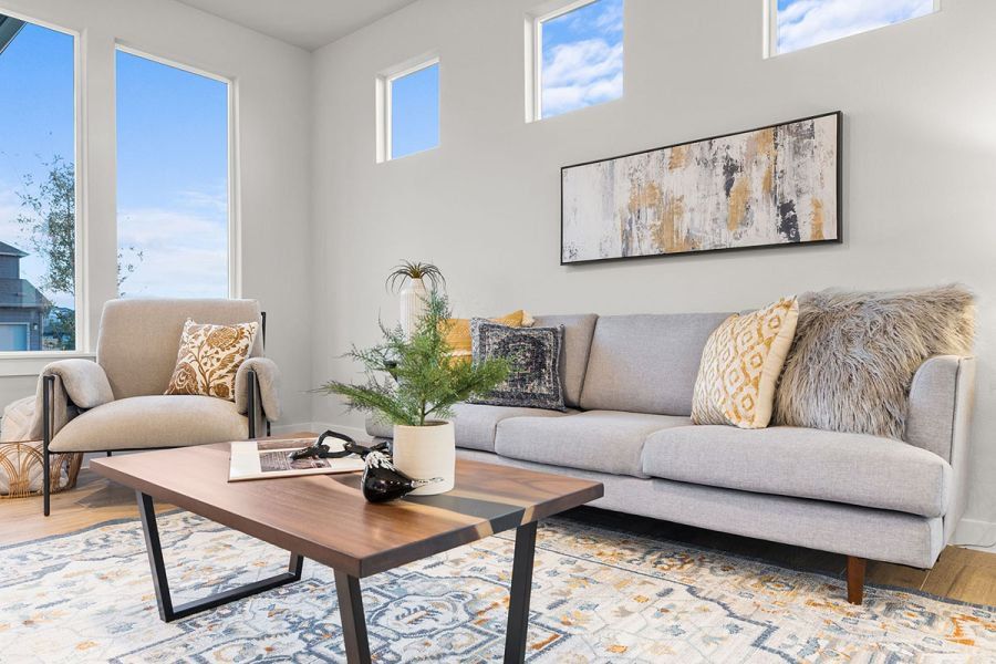 Furnished interior view inside a new home in Whisper Valley, Manor (Image 56). Furnished interior view inside a new home in Whisper Valley, Manor (Image 56).