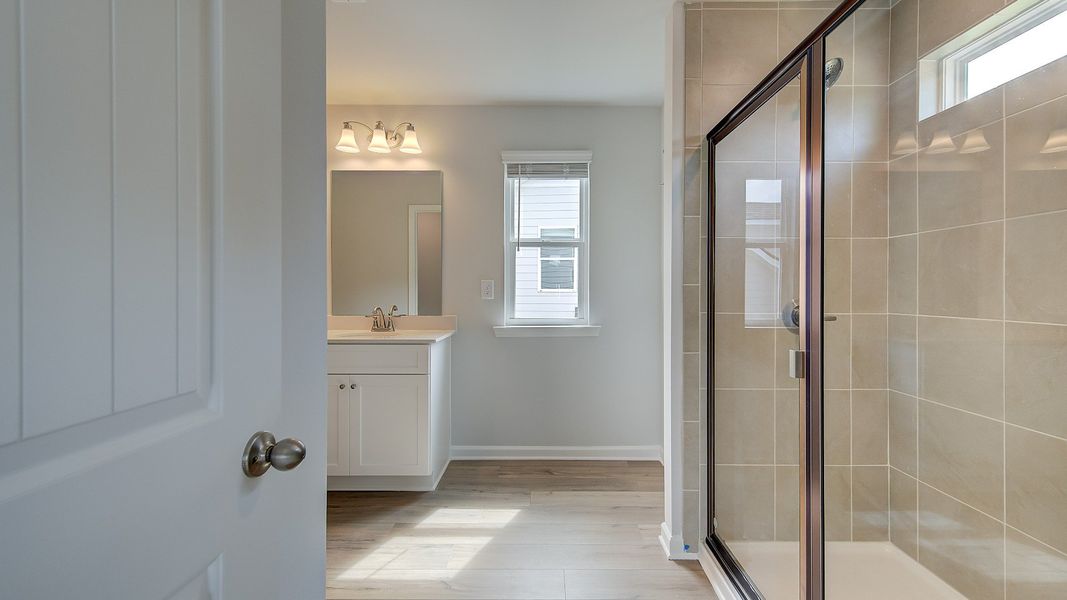 Representative furnished interior of a home built from the Kelsey by DRB Homes in Abbotts Crossing, Conyers (Image 19).