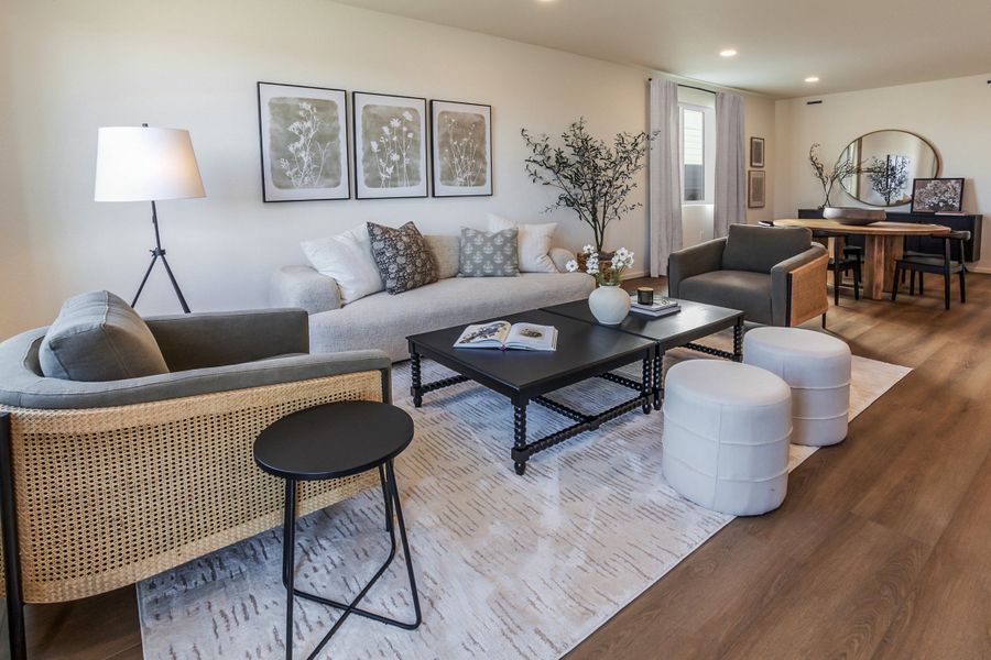 Representative furnished interior of a home built from the Armstrong by Hartford Homes in Bloom, Fort Collins (Image 28).