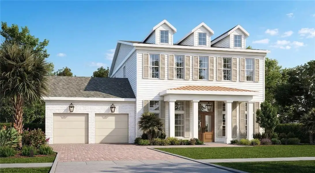 Front exterior of a new home in , Orlando, FL, highlighting curb appeal (Image 2). Front exterior of a new home in , Orlando, FL, highlighting curb appeal (Image 2).