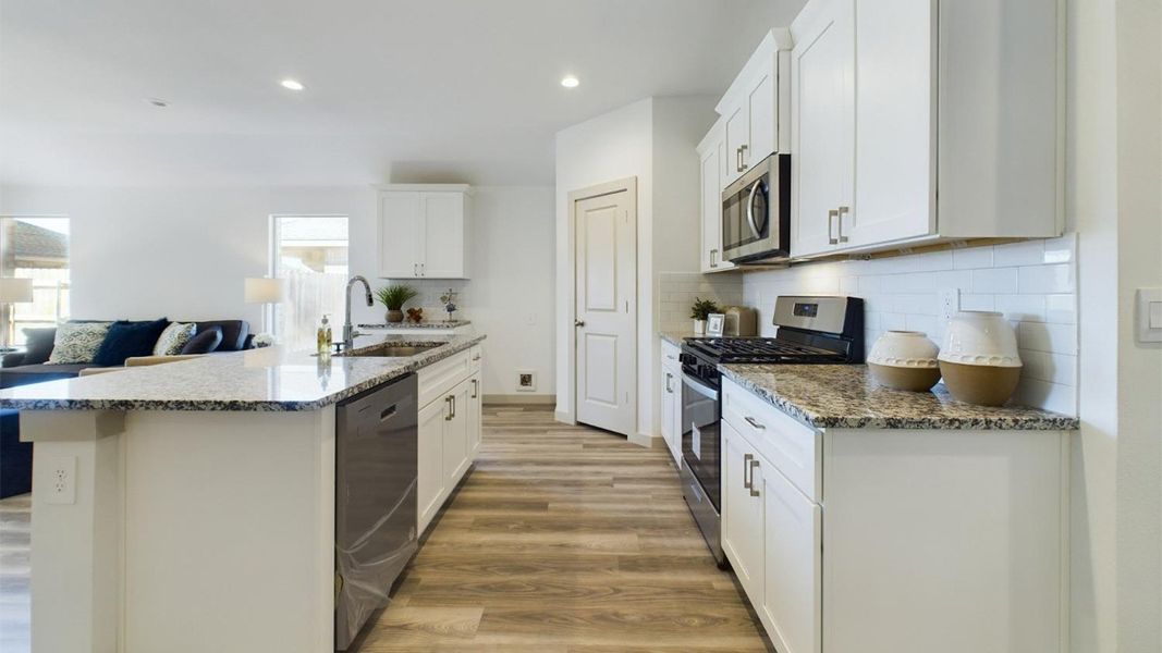 Representative furnished interior of a home built from the The Lakeway by D.R. Horton in Abbey Glen, Lubbock (Image 8).