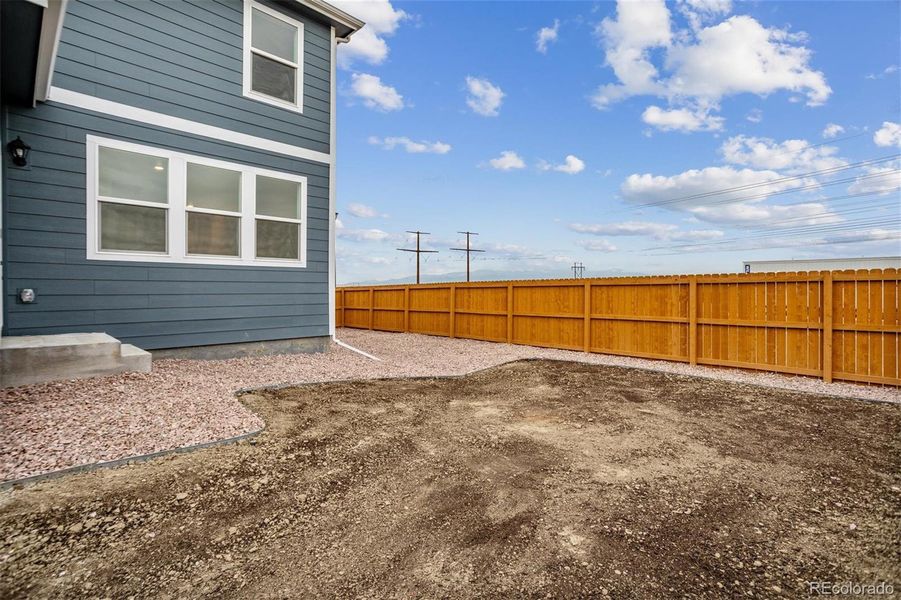 Exterior details and patio area of a home in The Ridge at Lorson Ranch, Colorado Springs (Image 4).