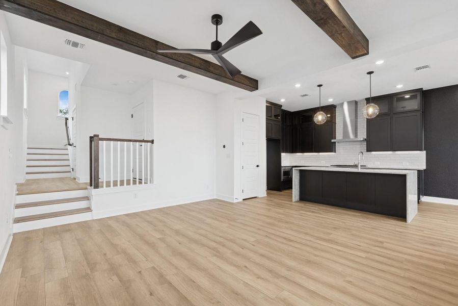 Stairwell - Family Room - Kitchen