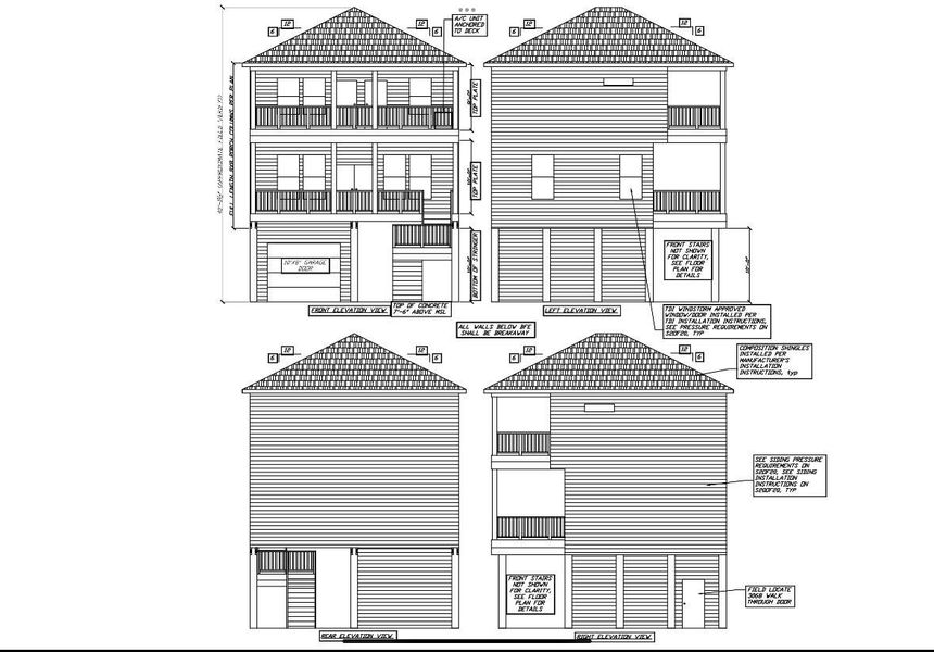 Exterior rendering of this home design in , Galveston, TX (Image 4). Exterior rendering of this home design in , Galveston, TX (Image 4).