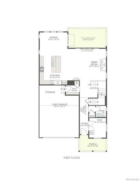 2D floor plan layout of this home in Prelude at Sterling Ranch, Littleton, CO (Image 5).