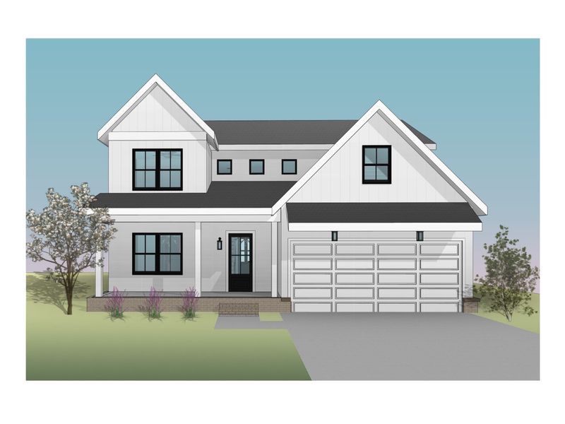 Representative rendering of the exterior for the Wateroak by Riverstone Construction, LLC (Image 4).