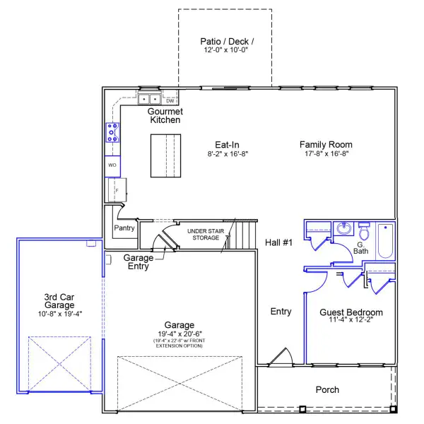 2D floor plan layout of this home in Rogers Spring, Graham, NC (Image 3).