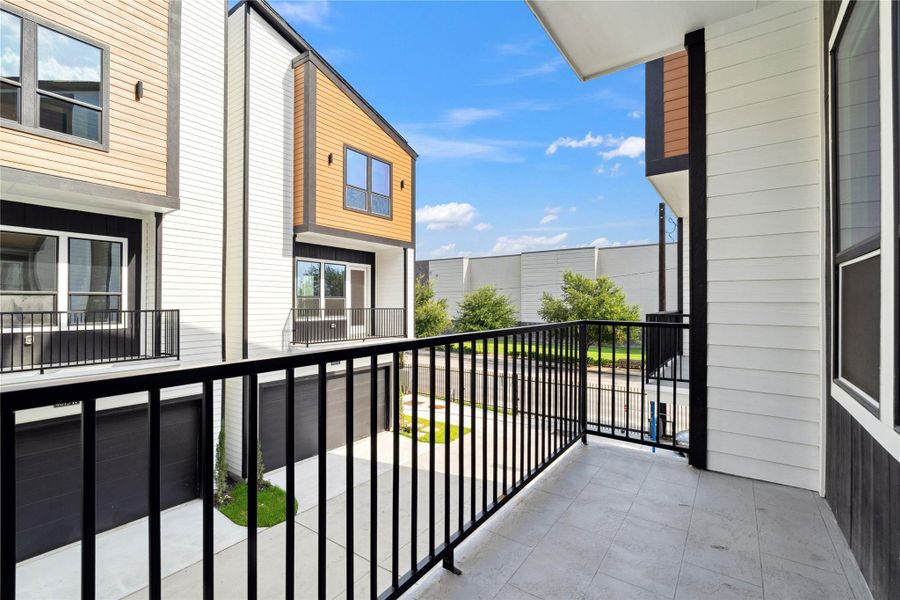 This private balcony extends living outward, with elevated views and defined lines offering architectural serenity.