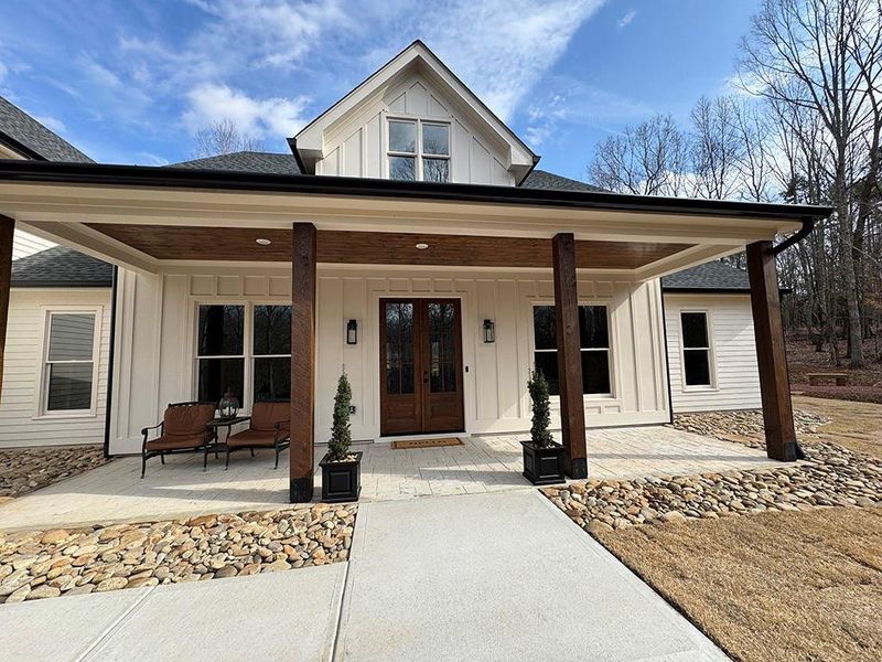 Front exterior of a new home in , White, GA, highlighting curb appeal (Image 28).