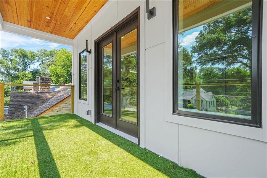 Exterior details and patio area of a home in , Atlanta (Image 32).