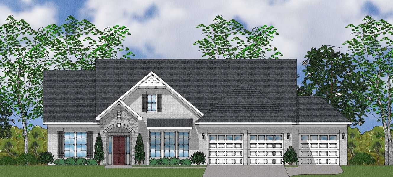 Representative exterior photo of a completed home built from the Byrnes II - Elite Collection by Mungo Homes in Suter Estates, Easley, SC (Image 11).