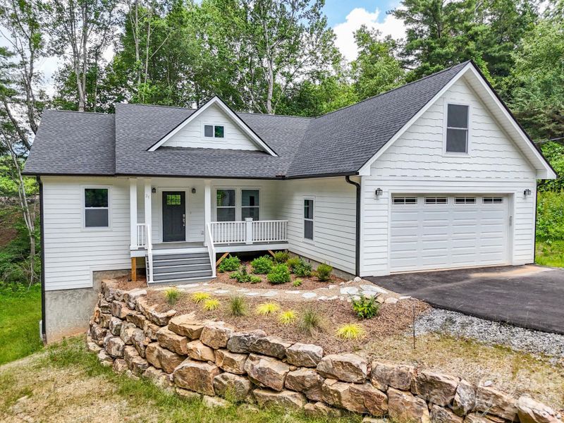 Front exterior of a new home in , Black Mountain, NC, highlighting curb appeal (Image 1). Front exterior of a new home in , Black Mountain, NC, highlighting curb appeal (Image 1).