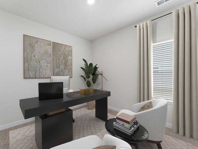 Furnished interior view inside a new home in Russell Grove - Willows Series, Charlotte (Image 10).