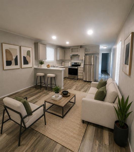 Furnished interior view inside a new home in , Lake City (Image 8).