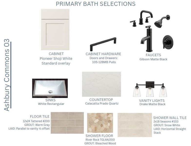 Sample of building materials used in homes in Ashbury Commons, Powder Springs (Image 6).