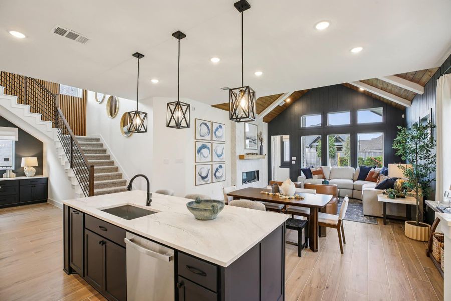 Furnished interior view inside a new home in Bridgeland, Cypress (Image 19).