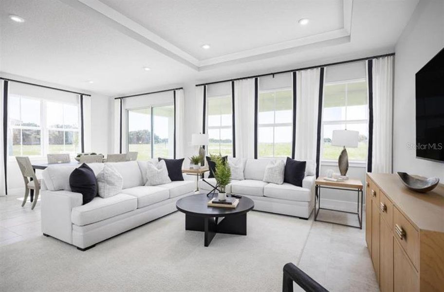 Furnished interior view inside a new home in Malabar Springs, Palm Bay (Image 6). Furnished interior view inside a new home in Malabar Springs, Palm Bay (Image 6).