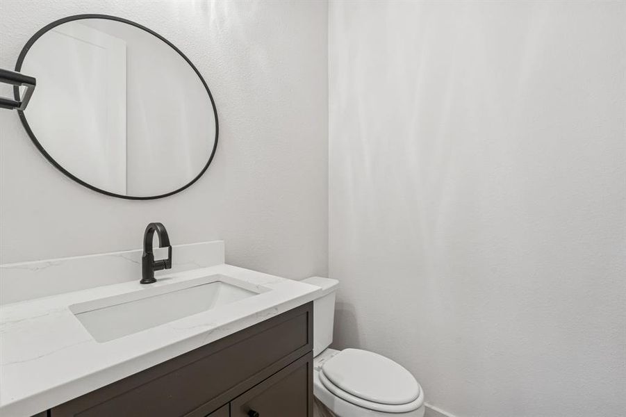 Half bath on first floor.