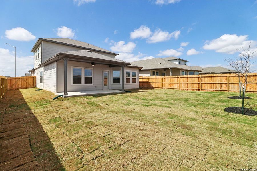 Exterior details and patio area of a home in Legendary Trails - Premier Series, Cibolo (Image 29).