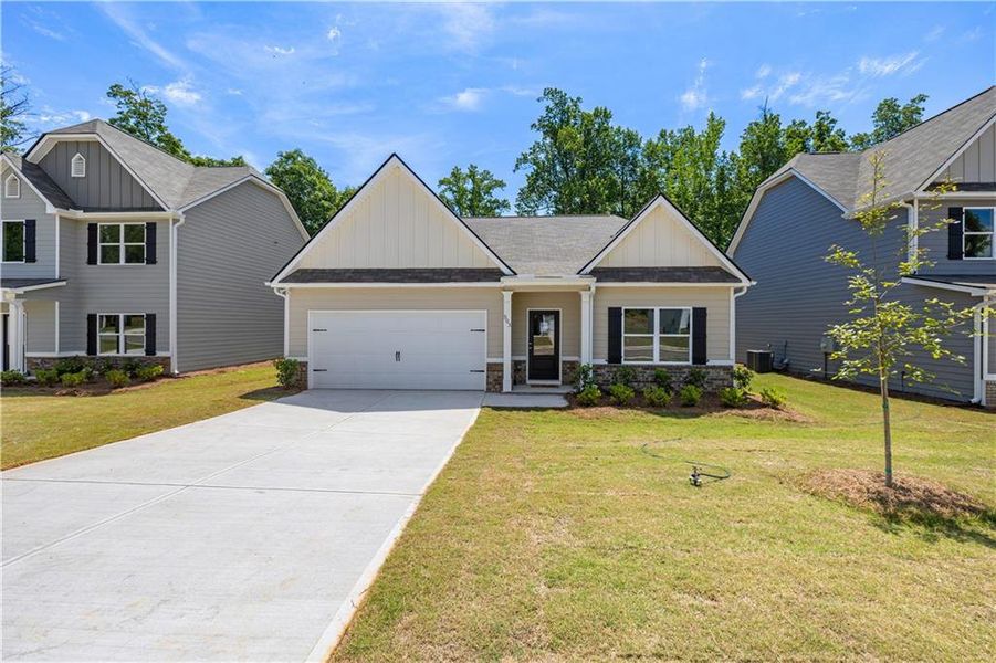 Front exterior of a new home in , Villa Rica, GA, highlighting curb appeal (Image 17). Front exterior of a new home in , Villa Rica, GA, highlighting curb appeal (Image 17).