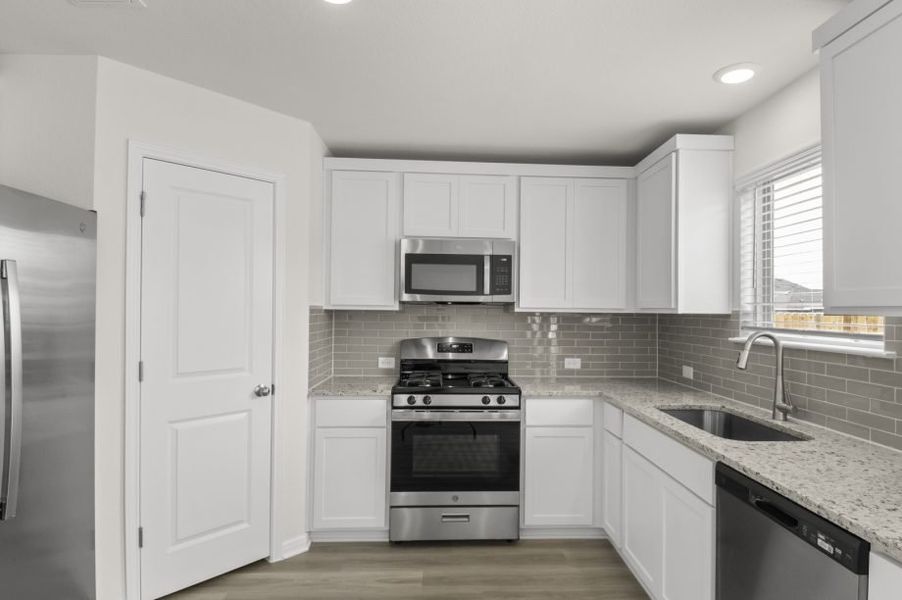 Representative furnished interior of a home built from the Pecan by Pacesetter Homes in Blanco Vista, San Marcos (Image 8).