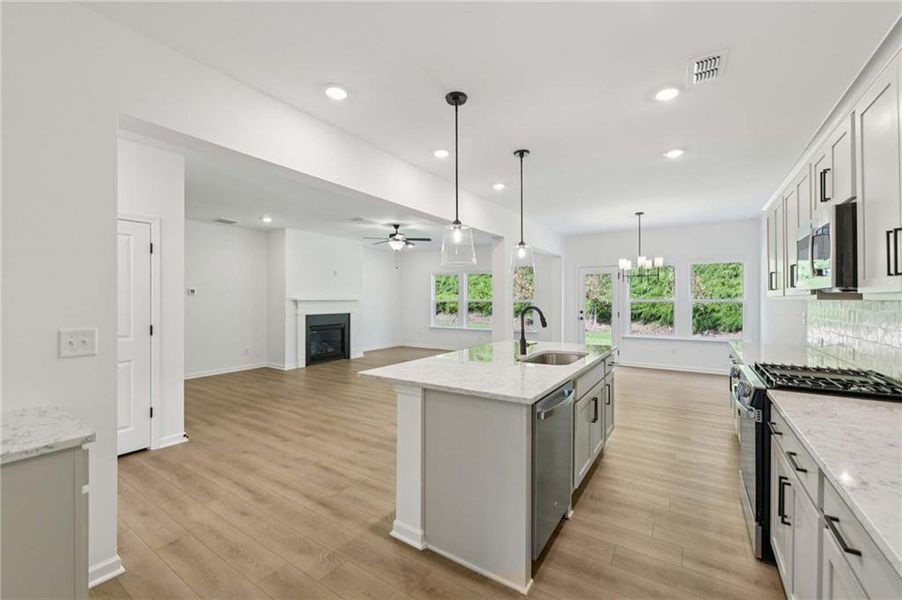 Furnished interior view inside a new home in Creekside, Dawsonville (Image 12).