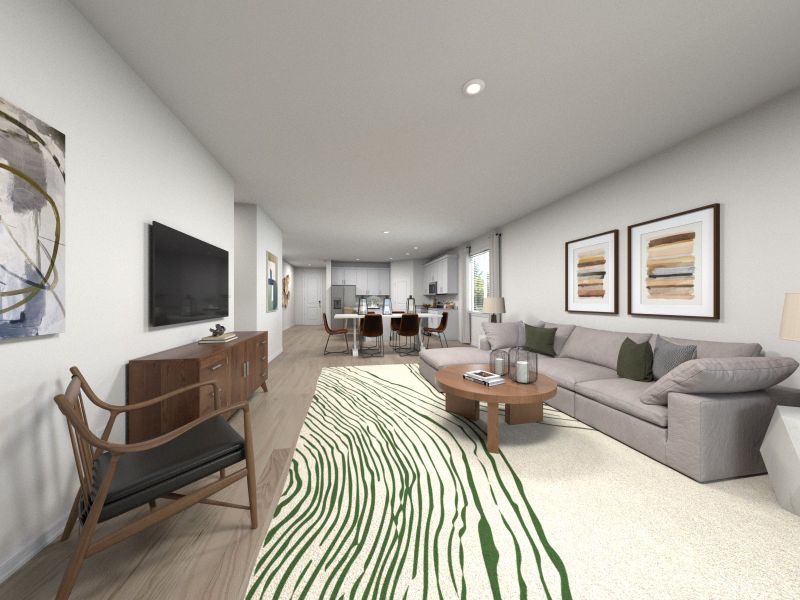Furnished interior view inside a new home in Hillside Groves, Howey-in-the-Hills (Image 6).