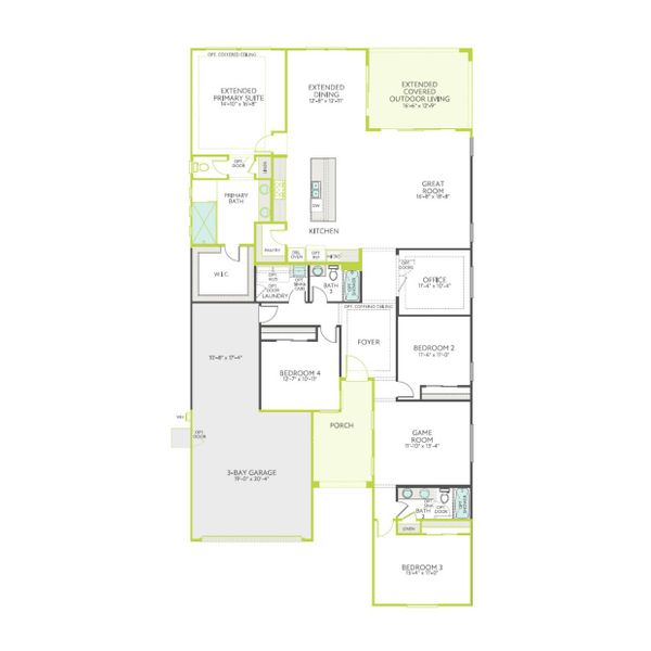 2D floor plan layout of this home in Terraza, San Tan Valley, AZ (Image 4). 2D floor plan layout of this home in Terraza, San Tan Valley, AZ (Image 4).