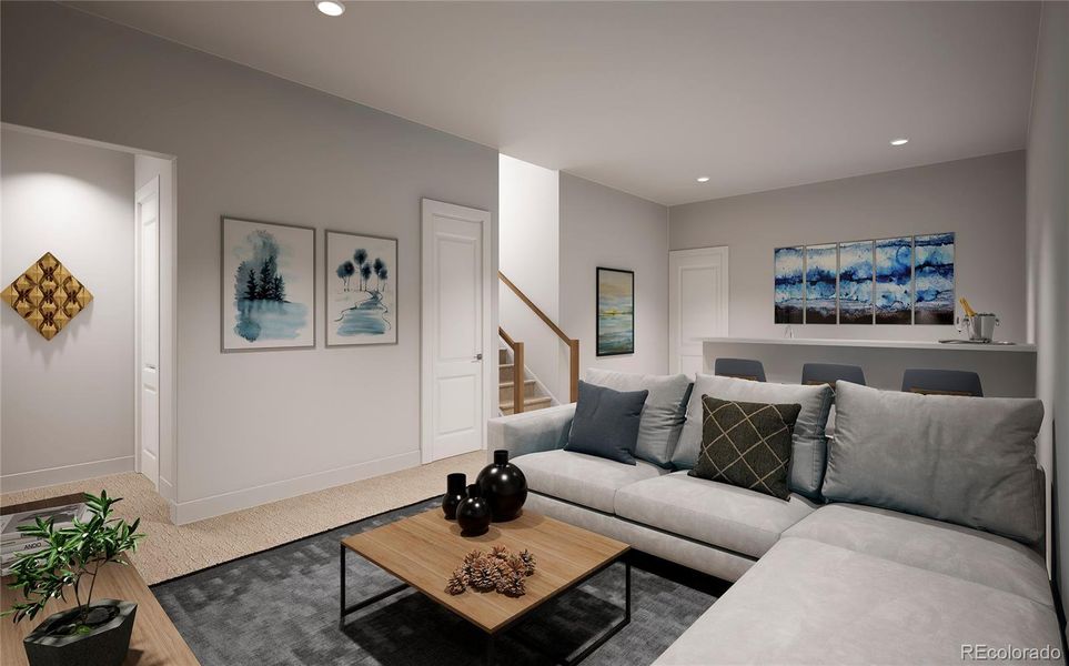 Furnished interior view inside a new home in Hillside at Castle Rock, Castle Rock (Image 2).