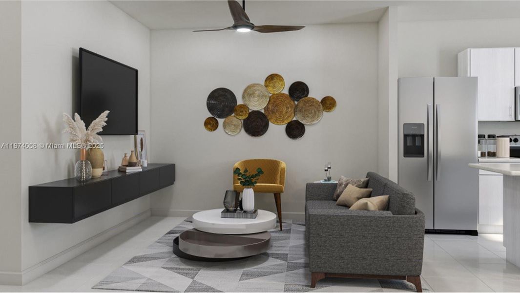 Furnished interior view inside a new home in SeaBreeze, Miami (Image 5). Furnished interior view inside a new home in SeaBreeze, Miami (Image 5).