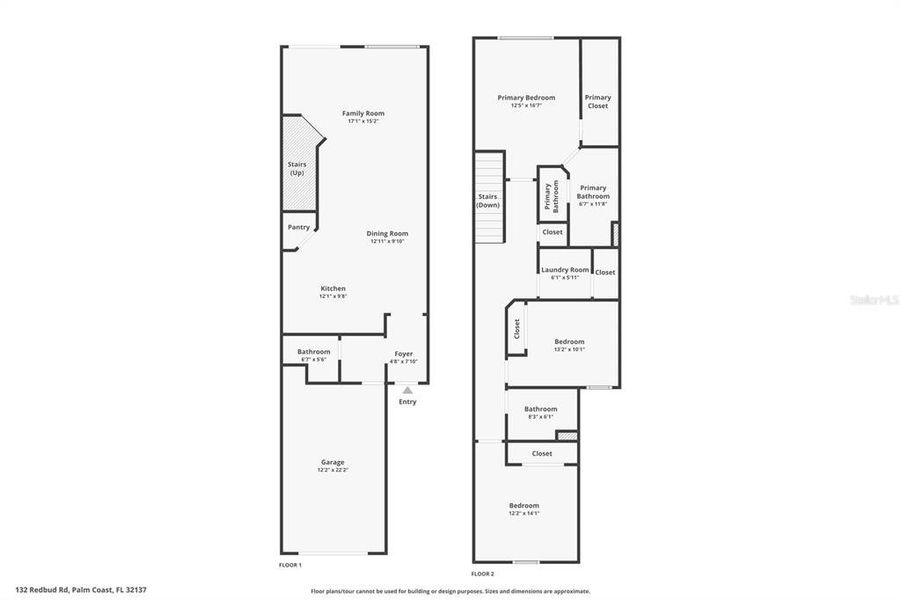 2D floor plan layout of this home in , Palm Coast, FL (Image 3).