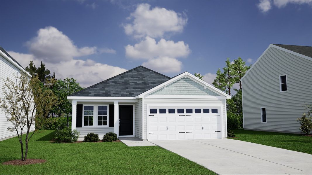 Representative exterior photo of a completed home built from the Brunswick - Genesis Value Collection by Mungo Homes in Clairmont, Charlotte, NC (Image 16).