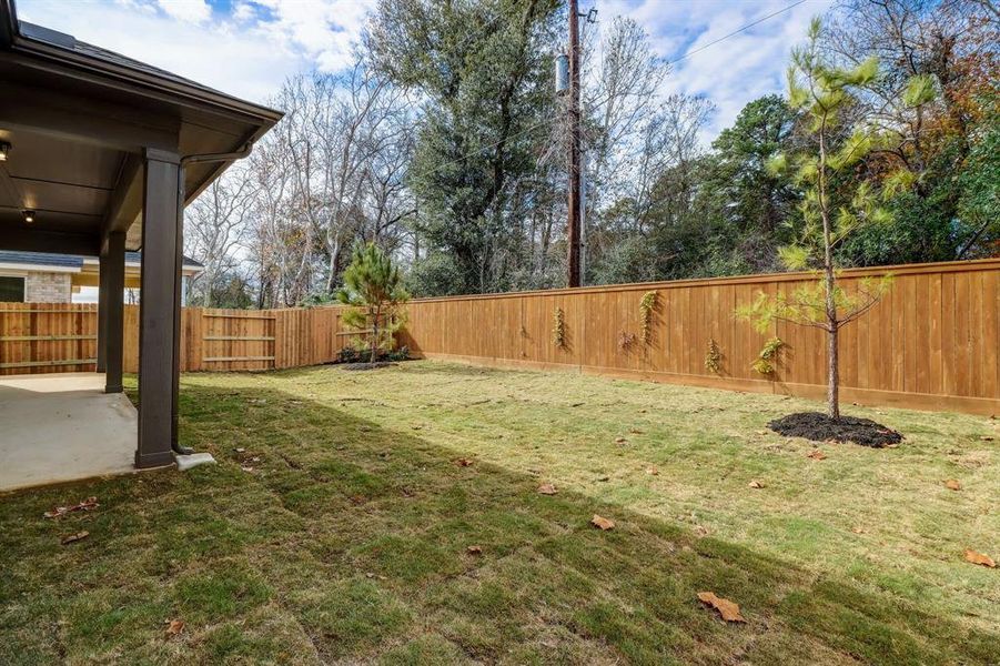 EXAMPLE PHOTO: Fully sodded lawn with sprinkler system