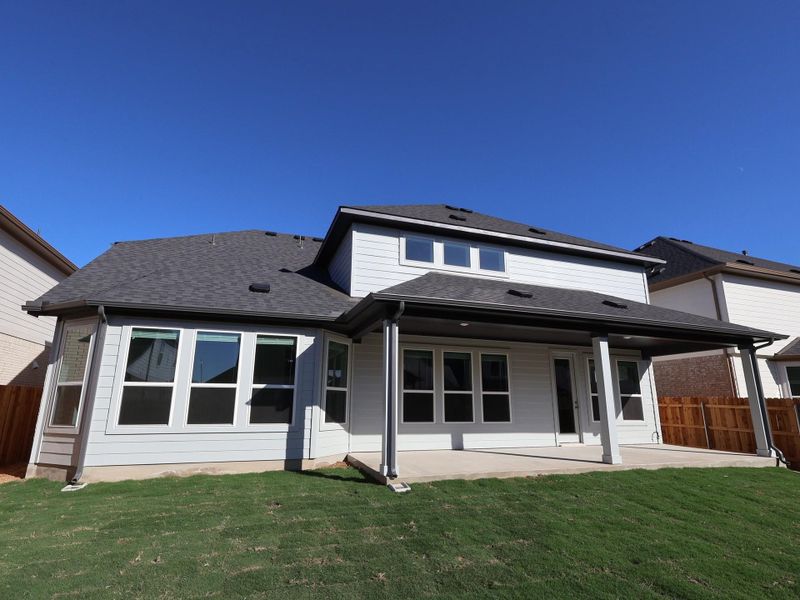 Exterior details and patio area of a home in Barksdale, Leander (Image 21).