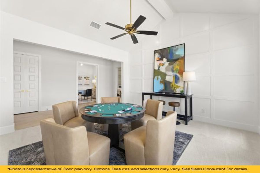 Representative furnished interior of a home built from the St Lucia by Stonefield Homes in Heath Golf and Yacht Club, Rockwall (Image 36).