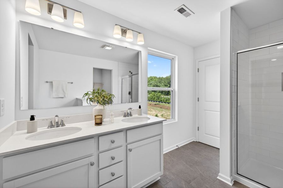 Furnished interior view inside a new home in White Oak Creek Crossing, Angier (Image 18).