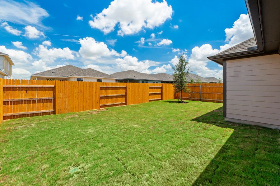 Exterior details and patio area of a home in Prairie Winds, Hutto (Image 23). Exterior details and patio area of a home in Prairie Winds, Hutto (Image 23).