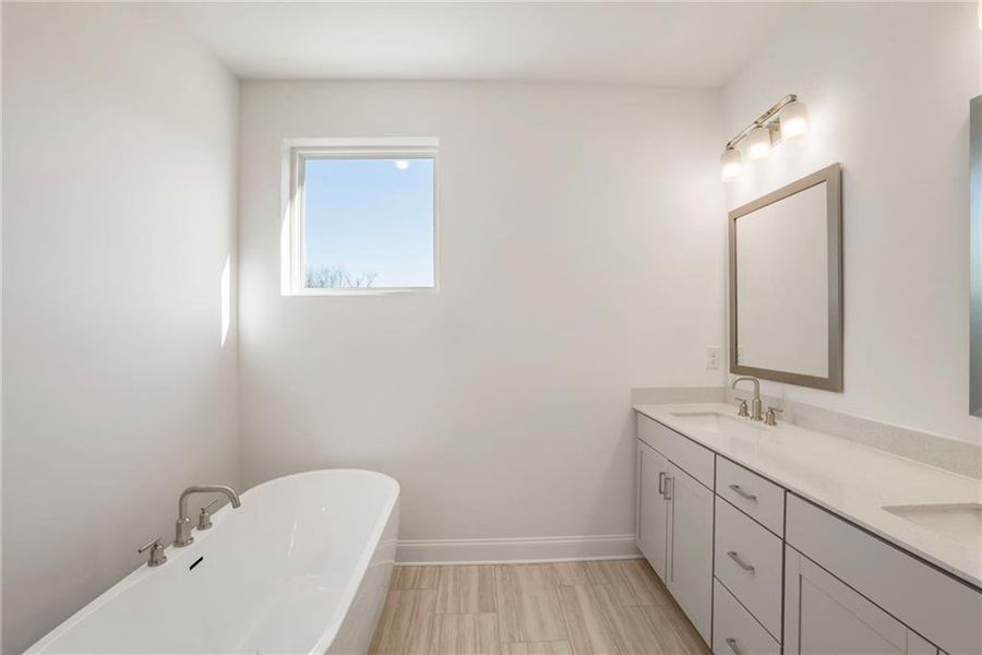 Furnished interior view inside a new home in , Sugar Hill (Image 17). Furnished interior view inside a new home in , Sugar Hill (Image 17).