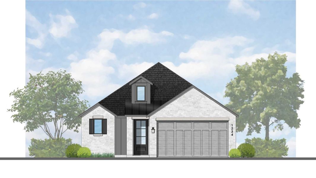Representative rendering of the exterior for the Alpina Plan by Highland Homes (Image 17).